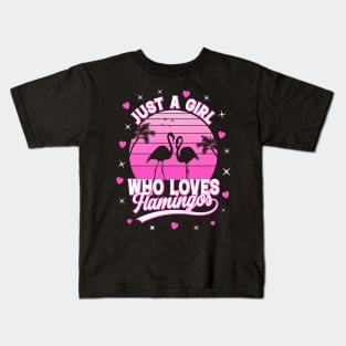 Just A Girl Who Loves Flamingos Kids T-Shirt